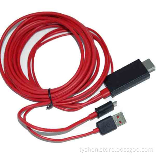 Mhl Cable with Embedded Charge Cable